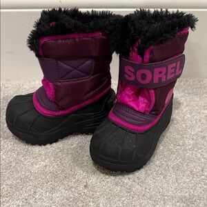 Sorel Kids Snow Boots - Black and Pink